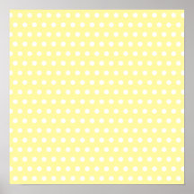 Yellow polka dots pattern. Spotty. Poster