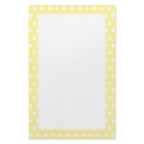 Yellow polka dots pattern. Spotty. Stationery