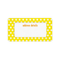 Yellow Polkadot address Label