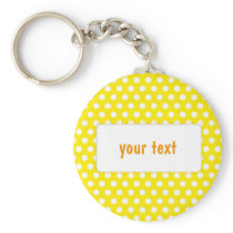 Yellow Polkadot Keychain