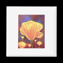Yellow Poppies Painting Art - Multi magnets