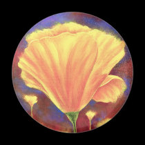 Yellow Poppies Painting Art - Multi magnets