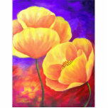 Yellow Poppy Flower Painting Art Photo Sculpture photo sculptures