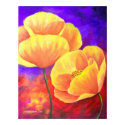 Yellow Poppy Flower Painting Art - Poster posters