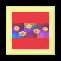 Yellow Poppy Flower Painting - Multi magnets by JUDERM Yellow Poppy Flower Painting - Multi magnets