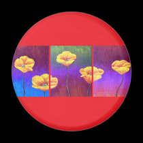 Yellow Poppy Flower Painting - Multi magnets by JUDERM Yellow Poppy Flower Painting - Multi magnets