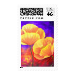 Yellow Poppy Flower Painting - Multi Stamps