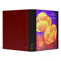 Yellow Poppy Flowers Painting Binder