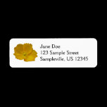 Yellow Poppy Return Address Label