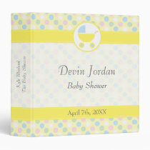 Yellow Pram and Polka Dots Baby Avery Binder