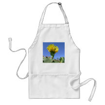 Yellow prickly pear cactus flower apron