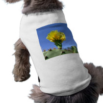 Yellow prickly pear cactus flower pet clothing