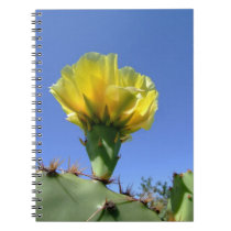 Yellow prickly pear cactus notebook