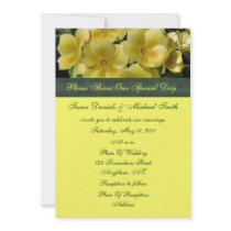 Yellow Primrose Floral Wedding Invitation