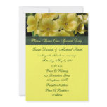 Yellow Primrose Floral Wedding Invitation