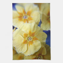 Yellow Primulas Flower kitchen tea towel kitchen towels