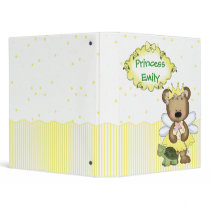 Yellow Princess Baby Binder by stationeryshop Yellow Princess Baby Binder