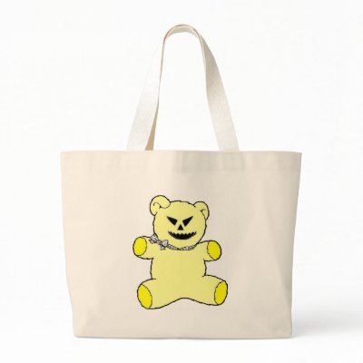 Yellow Psycho Teddy Bags by OnlyFunStuff
