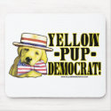 Yellow Pup Democrat Mousepad 