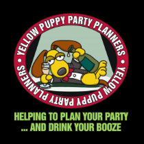 Gelbe Puppy Party Planer Shirt 1