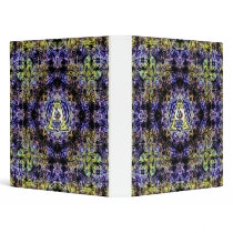 Yellow Purple Fractal Electricity A 3 Ring Binders