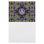 Yellow Purple Fractal Electricity A Stationery Paper
