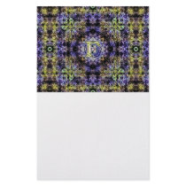 Yellow Purple Fractal Electricity F Stationery Design