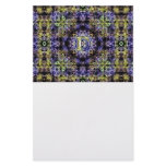 Yellow Purple Fractal Electricity F Stationery Design