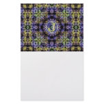 Yellow Purple Fractal Electricity J Customized Stationery
