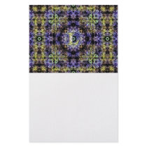 Yellow Purple Fractal Electricity L Stationery Design