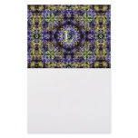 Yellow Purple Fractal Electricity L Stationery Design