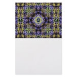 Yellow Purple Fractal Electricity O Stationery Design