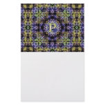 Yellow Purple Fractal Electricity P Stationery