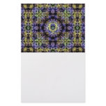 Yellow Purple Fractal Electricity Q Stationery