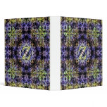 Yellow Purple Fractal Electricity Z 3 Ring Binder