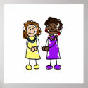 Yellow & Purple Interracial Lesbian Brides