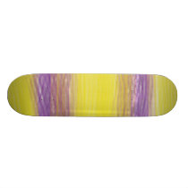 Yellow Purple Waves Abstract skateboards