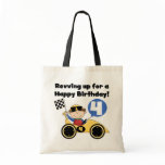 Yellow Race Car 4th  Birthday Tshirts and Gifts Tote Bag