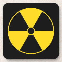 Yellow Radiation Symbol Coaster