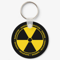 Yellow Radiation Symbol Keychain by yarddawg Yellow Radiation Symbol Keychain