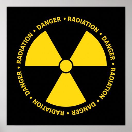 Yellow Radiation Symbol Poster | Zazzle
