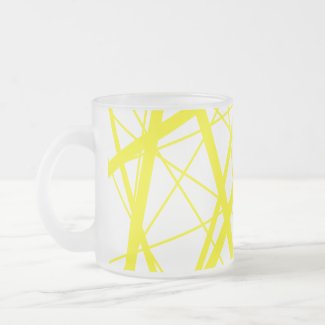 Yellow random stripes mug