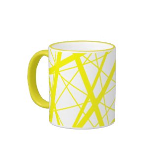 Yellow random stripes mug