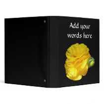 Yellow Ranunculus Vinyl Binder
