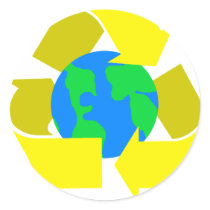 yellow recycle stickers