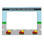 Yellow/Red Boys Dumptruck Construction magnetic frames