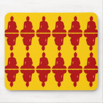 Yellow & Red Buddha Mousepad by JuJuGarden Yellow & Red Buddha Mousepad