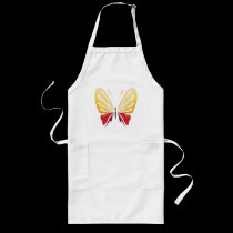 yellow red butterfly Apron aprons