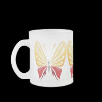 yellow red butterfly Mug by webunicorn yellow red butterfly Mug