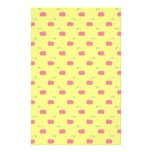 Yellow red cherry pattern stationery
